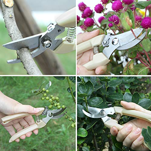 2PC Stainless Steel Pruning and Cutting Multifunctional Horticultural Scissors Orchard Flower Branch Picking Tree Pruning and Garden Branch Cutting Tool