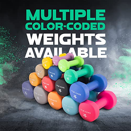 Yes4All 5 lbs Neoprene Dumbbells Set of 2