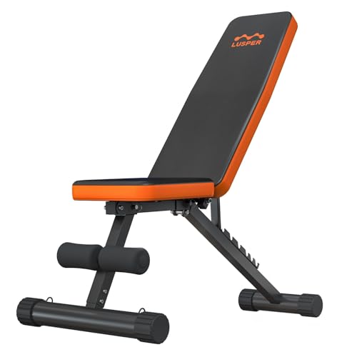 800lb Adjustable Foldable Weight Bench for Home Gym (Black)