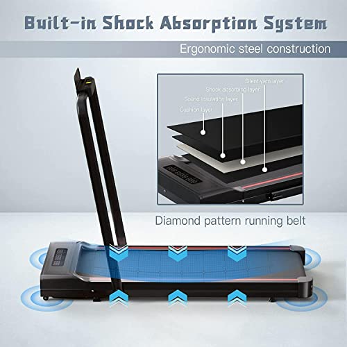 Sperax 3-in-1 Folding Treadmill in Black/Red