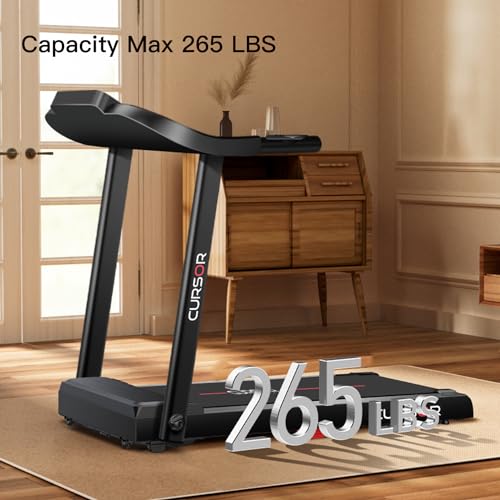 Cursor Fitness Folding Treadmill with Pulse Sensor, 2.5HP