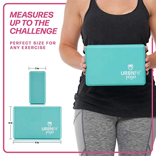 URBNFit Yoga Blocks 2 Pack with Strap Set