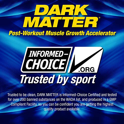 MHP Dark Matter Post Workout, Recovery Accelerator, w/Multi Phase Creatine, Waxy Maize Carbohydrate, 6g EAAs, Blue Raspberry, 20 Servings, 55.04 oz