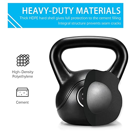 Yaheetech 6pcs Kettlebell Set HDPE Coated Kettlebells Weight Sets 5LB, 10LB, 15LB, 20LB, 25LB, 35LB Kettlebells for Home Fitness Gym
