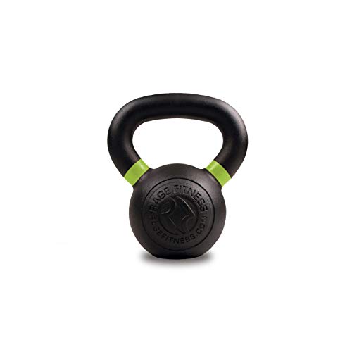 RAGE Fitness Powder Coated Kettlebells For Strength Training, (6kg, 8kg, 10kg, 12kg, 16kg, 20kg - SOLD INDIVIDUALLY), Conditioning and Crossfit Training, Pound and Kilogram Markings, Color Coded