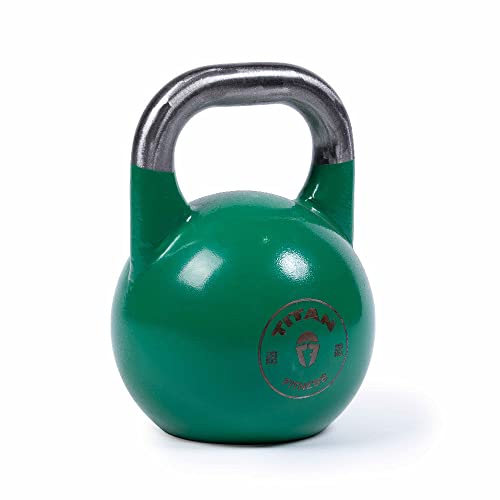 Titan Fitness 28 KG Competition Kettlebell, Single Piece Casting, KG Markings, Full Body Workout