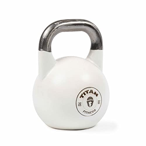 Titan Fitness 32 KG Competition Kettlebell, Single Piece Casting, KG Markings, Full Body Workout