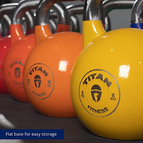 Titan Fitness 32 KG Competition Kettlebell, Single Piece Casting, KG Markings, Full Body Workout