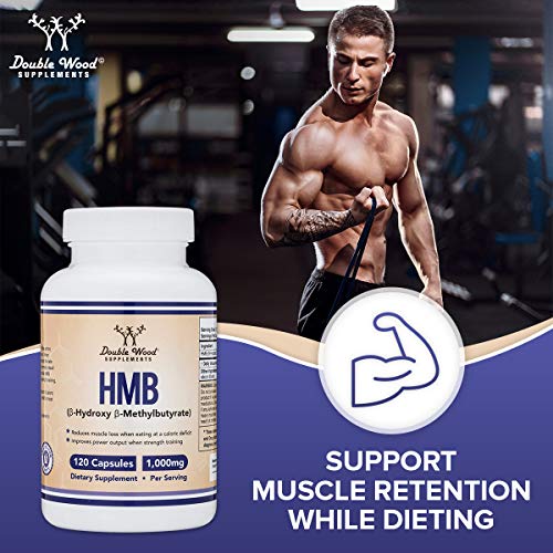 HMB Supplement, Third Party Tested, Made in USA, 120 Capsules, 1000mg per Serving, 500mg per Capsule.