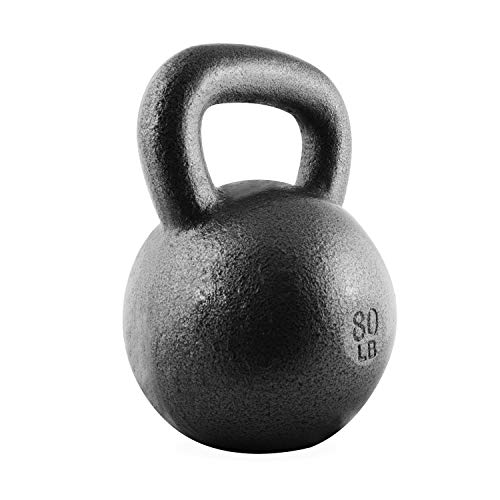 WF Athletic Supply Hammerstone Painted Cast Iron Kettlebells, Home & Gym Equipment, Great for Strength Training, Full Body Workout & Crossfit Training, Color & Size Options Available in 10-80 Pounds