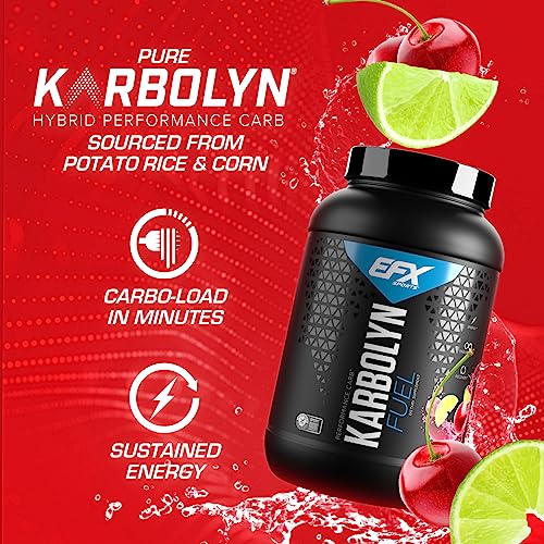 EFX Sports Karbolyn Fuel | Fast-Absorbing Carbohydrate Powder | Carb Load, Sustained Energy, Quick Recovery | Stimulant Free | 37 Servings (Cherry Limeade)