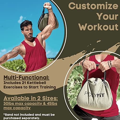 Kettlebell Sandbag for Fitness - 30 LBS - Black