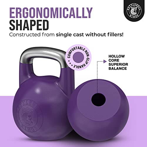 Kettlebell Kings | Competition Kettlebell Weights (8-44 KG) For Women & Men | Designed For Comfort in High Repetition Workouts | Superior Balance For Better Workouts (20 KG)