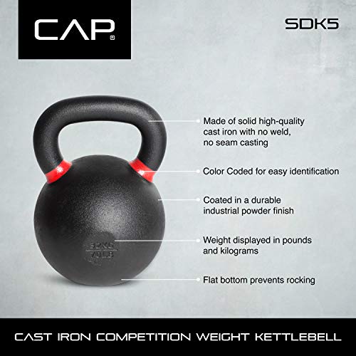 CAP Barbell Cast Iron Competition Kettlebell Weight, 35 Pounds