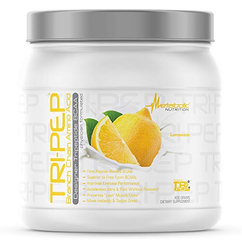 Metabolic Nutrition - TRIPEP - Tri-Peptide Branch Chain Amino Acid, BCAA Powder, Pre Intra Post Workout Supplement, Lemonade, 400 Grams (40 Servings)
