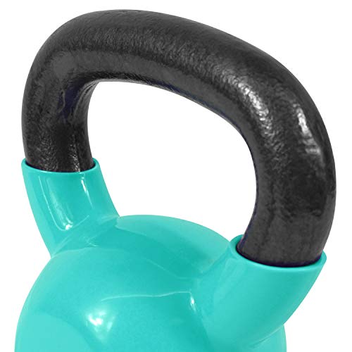 Yes4All Combo Vinyl Coated Kettlebell Weight Sets Great for Full Body Workout and Strength Training Multicolor, 5 10 15 lbs