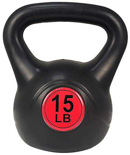 Sporzon! Wide Grip Kettlebell Exercise Fitness Weight Set, Includes 10 lbs, 15 lbs, 20 lbs, Multicolor, SPZ-KBSET