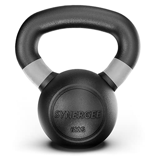Synergee 6kg Cast Iron Kettlebell Weights for Strength Training, Conditioning and Functional Fitness