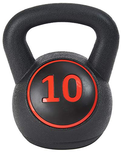 Sporzon! Wide Grip Kettlebell Exercise Fitness Weight, Set of 3, Includes 5 lbs, 10 lbs, 15 lbs, Multicolor