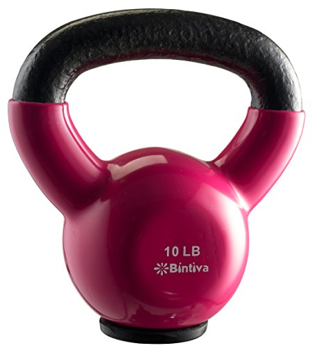 Solid Cast Iron Kettlebells with Vinyl Coating
