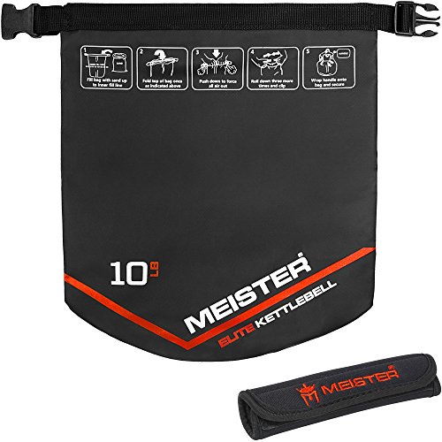 Meister Elite Portable Sand Kettlebell - Soft Sandbag Weight - 10lb / 4.5kg
