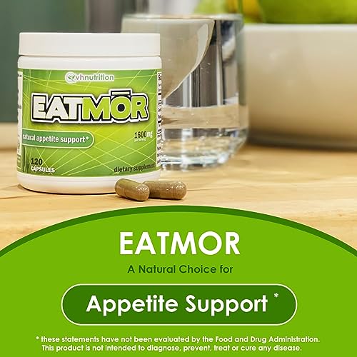 VH Nutrition Eatmor | Appetite Stimulant Weight Gain Pills for Men and Women | Maximum Strength Hunger Boosting Supplement 120 Capsules