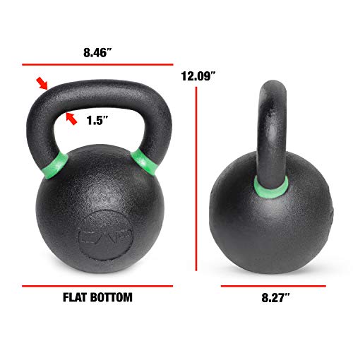 CAP Barbell Cast Iron Competition Kettlebell Weight, 53 Pound, Black/Green
