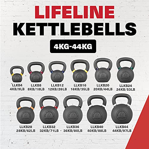Lifeline Kettlebell Weight – 24 kg/53 lb , Black