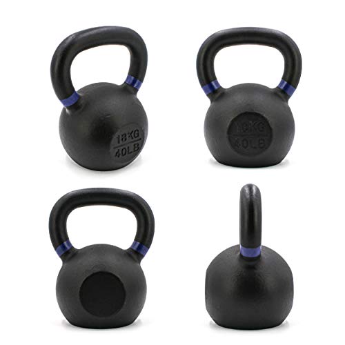 Shogun Sports Cast Iron Kettlebell Cast-Iron Kettlebells with LB and KG Markings. for Home Workouts, Functional Fitness, Weight Training. Multiple Weight Options