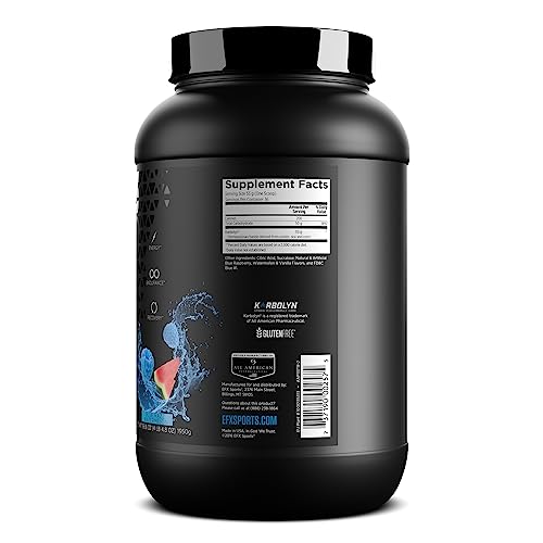 EFX Sports Karbolyn Fuel | Fast-Absorbing Carbohydrate Powder | Carb Load, Sustained Energy, Quick Recovery | Stimulant Free | 37 Servings (Blue Razz Watermelon)