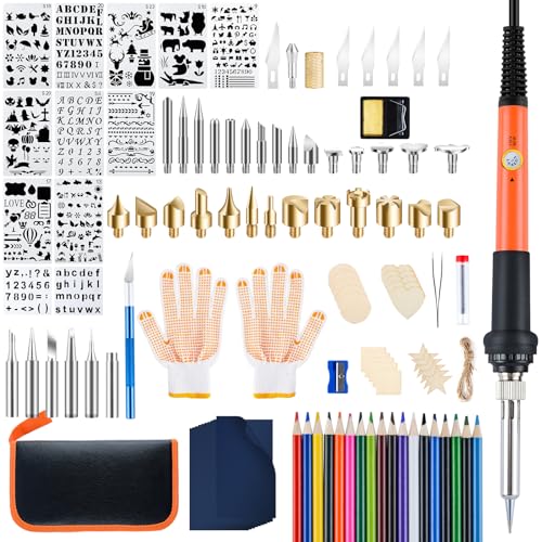 130pcs Wood Burning Pen Tool Set for Adults