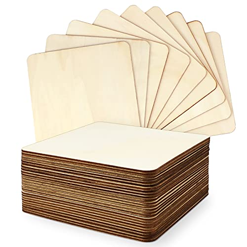25Pcs 6x6 Unfinished Basswood Sheets for DIY Crafts