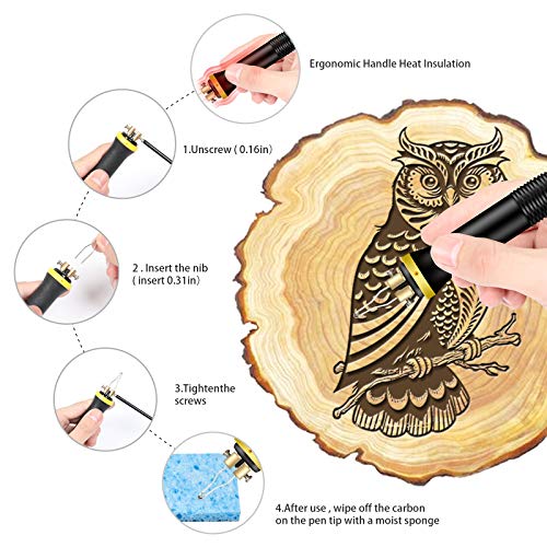Pyrography Kit with Wood Burner Tool and Tips