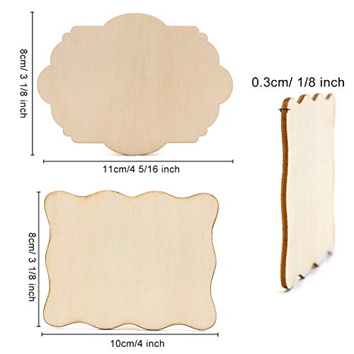 32pcs Unfinished Wood Ornaments for DIY Crafts & Decor