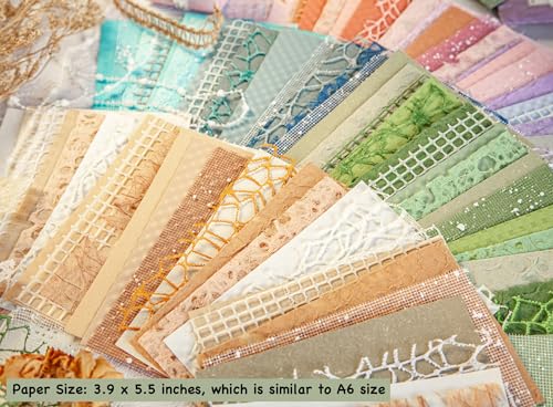 Assorted Scrapbook Paper and Mesh Fabric Set - 6 Pack