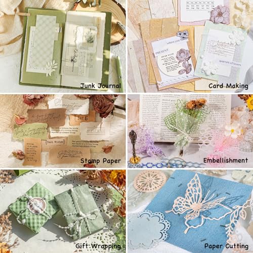 Assorted Scrapbook Paper and Mesh Fabric Set - 6 Pack