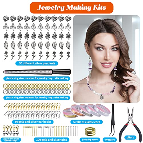 1760PCS DIY Jewelry Making Kit with Gemstone Chips