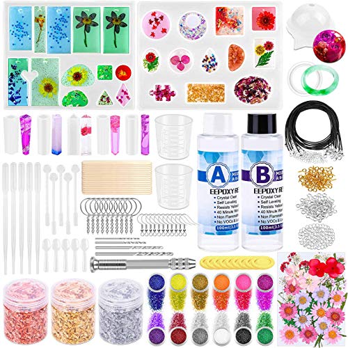 DIY Resin Kit with Silicone Molds and Supplies