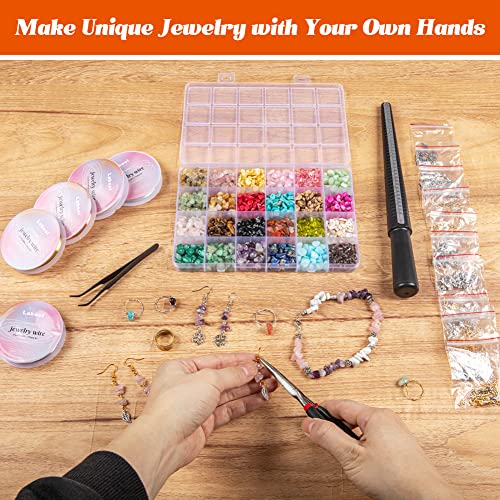 1760PCS DIY Jewelry Making Kit with Gemstone Chips