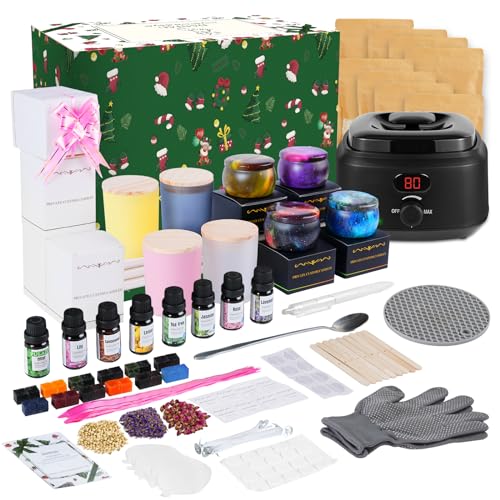 Adults Candle Making Kit, Premium Supplies with Wax Warmer