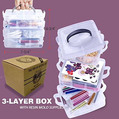 Beginner Resin Mold Kit - 125pcs with Epoxy Supplies