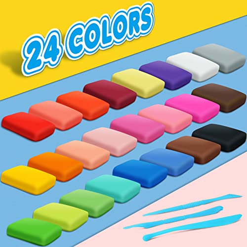24 Colors Magic Clay Kit for Kids DIY Crafts