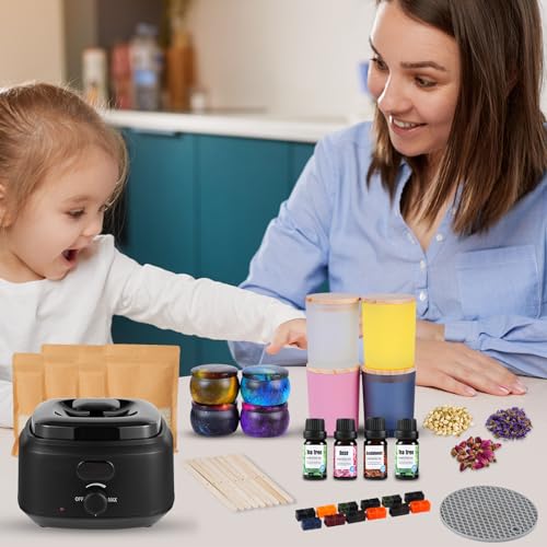 Adults Candle Making Kit, Premium Supplies with Wax Warmer