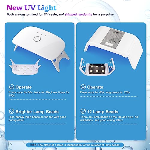 DIY Jewelry Making Kit with Clear Resin & UV Lamp