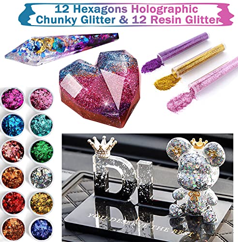 Beginner Resin Mold Kit - 125pcs with Epoxy Supplies