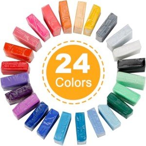 24-Color Polymer Clay Starter Kit for Kids and Beginners