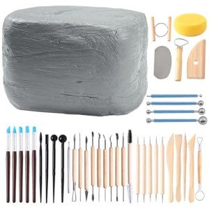 ReArt Air-Dry Clay 10LBs with 40 Pc Tool Set