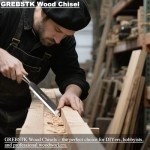GREBSTK 4-Piece Professional Wood Chisel Set, Chrome Vanadium