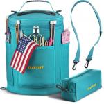 Durable Canvas Knitting Bag with Accessories Case