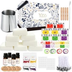 Adult Beginners Candle Making Kit: Soy Wax, Melter, Scents